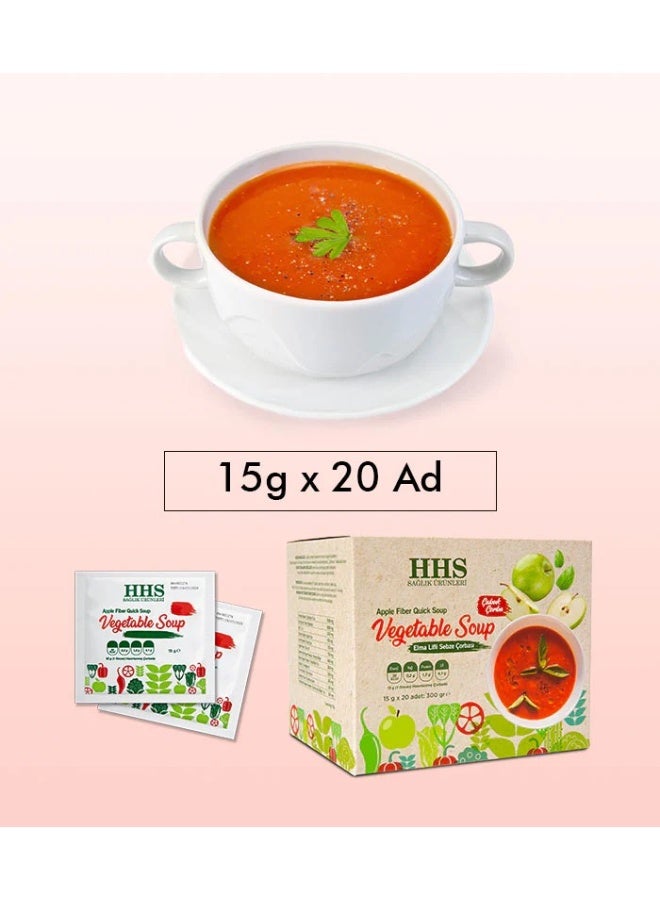 أتش أتش أس شوربة تفاح لذيذة غنية بالألياف: 20 كيس × 15 غرام للتحكم في الوزن - Image 4